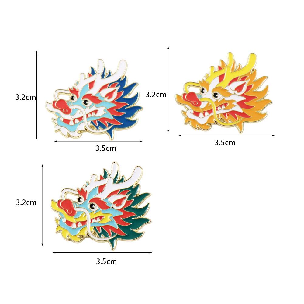 Dragon Head Dragon Head Brooch Dragon Year Cartoon Pin Brooch Dragon Year Brooch  Kids Gift