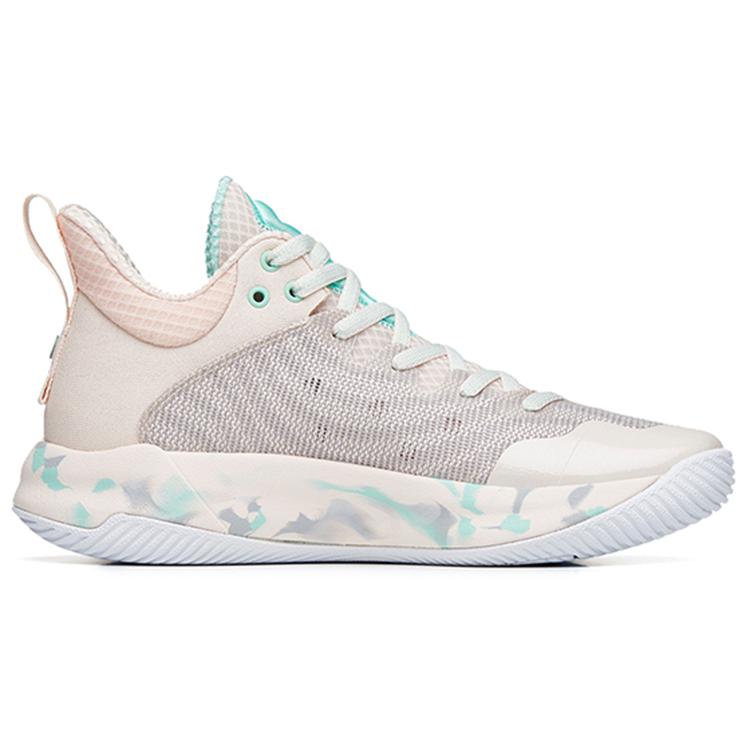 New ANTA Mountain 1 Basketball Shoes Men Low Top Fair Pink/Porcelain Green 112221623S-4