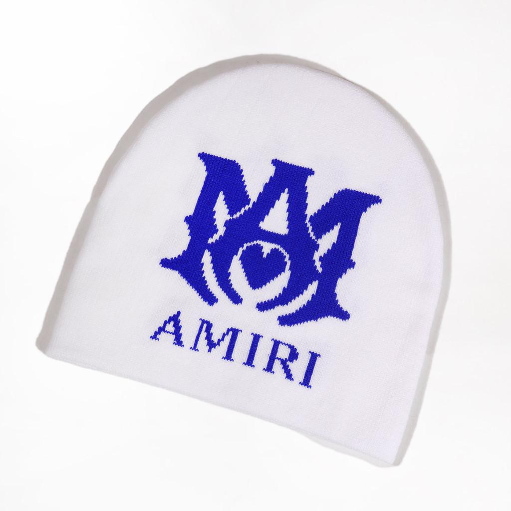 Letter Amiri Pattern Knitted Cap Beanie Hat Fashion Casual Outdoor Gift Warm
