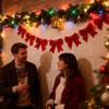 Bowknot Garland Flags Pom-pom Garland Merry Christmas Home Decor Banner Festival Party Happy New Year Atmosphere Decoration