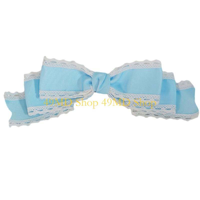 49MD Punk Lace Bowknot Barrettes Cosplay Party Hairclip ComicShow Anime Headpieces