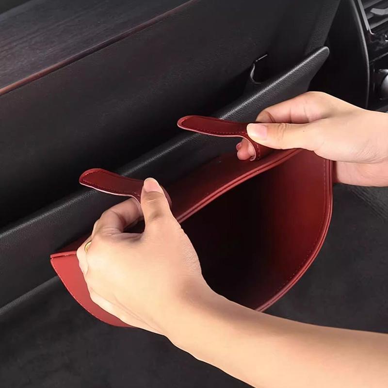 Leather Car Seat Back Storage Box Versatile Organizer MultiFunctional Bag for Car Interior Storage Road Trips