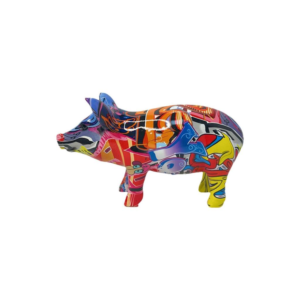 New Colorful Pig Statue Ornaments Living Room Home Resin Crafts Wine Cabinet Porch Decoration Gift