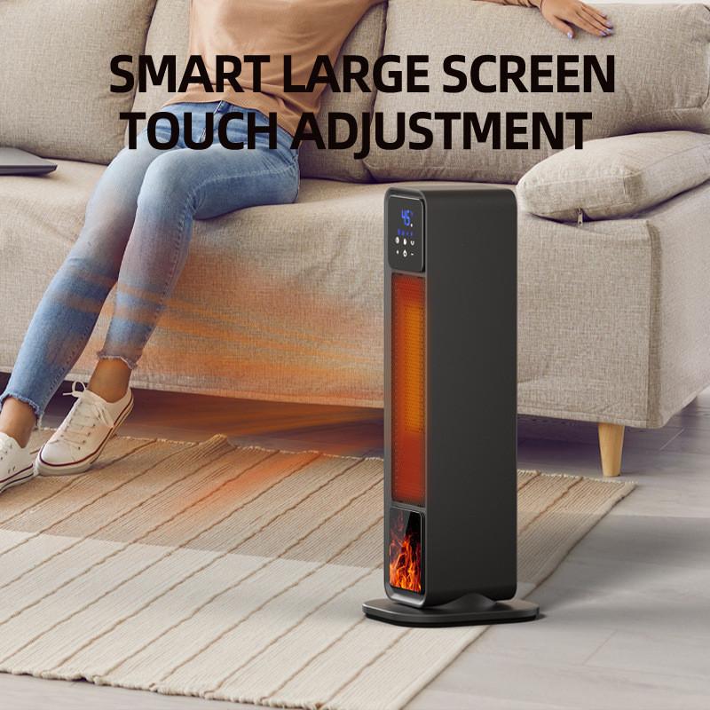 2200W High Power Warm Air Fan 15-45℃ Intelligent Adjustment Household Vertical Electric Heater Winter Fast Heating Hot Air Heater