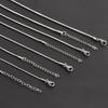 Fashion Round Snake Chain Necklace Silver Color 40/45/50/55/60cm Stainless Steel Necklaces For Women Men Jewelry Different Width