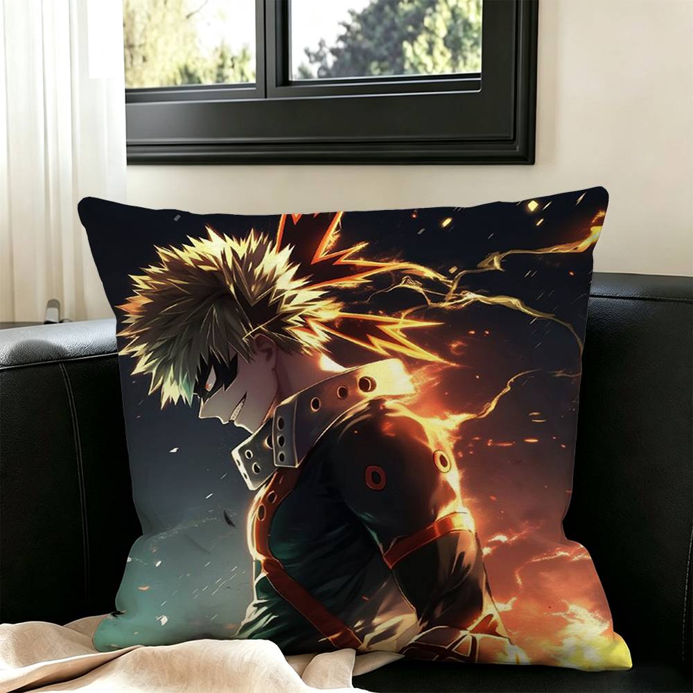 My Hero A-Academia Square Double-Sided printed Pillow Case Bedroom Bedside Pillow Sofa Cushion Cover