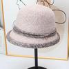 Autumn and Winter Retro Knitted Bucket Hat Women's Curled Short-brimmed Top Hat Elegant Middle-aged Mother Hat Foreign Style Versatile Thermal Hat