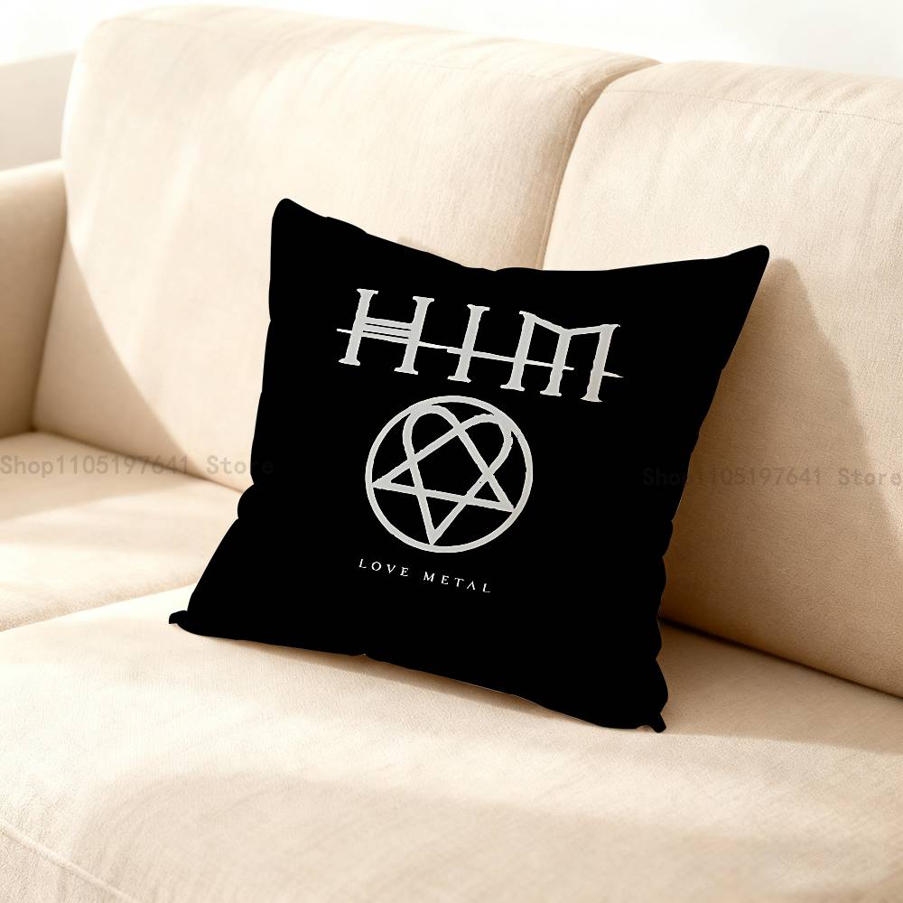 H-HIM Band V-Ville V-Valo Pillow Case Plush Pillow Cases Home Decoration Pillow Cover for Sofa Bed Chair Living Room
