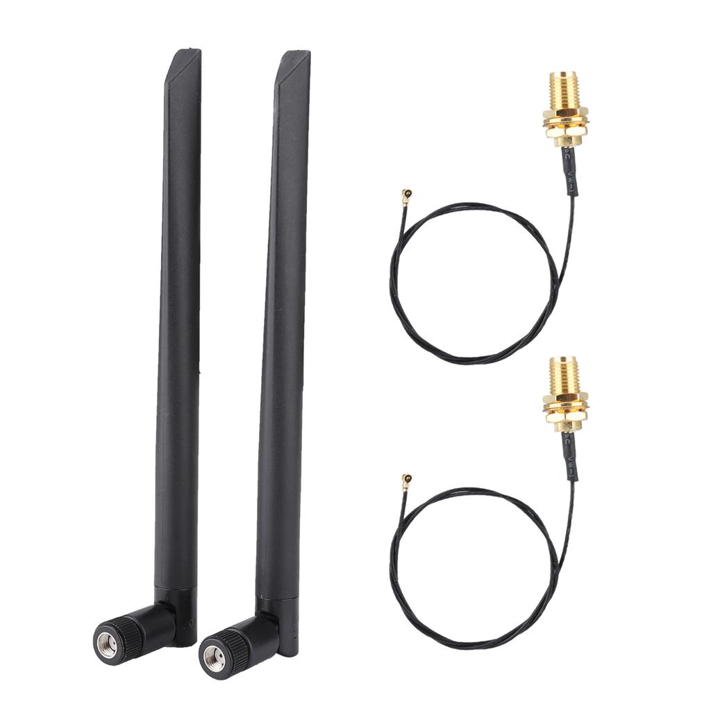 2PCS M.2 NGFF Network Card Cable and 2x 6DBi Antenna for Intel 9260NGW  7265AC 9650AC  BCM94360