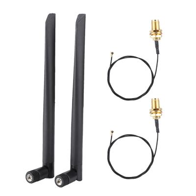 2 Stück M.2 NGFF Netzwerkkartenkabel und 2x 6dBi Antenne für Intel 9260NGW 7265AC 9650AC BCM94360