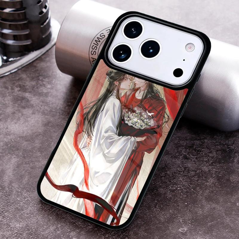 Chinese Style Tian Guan Ci Fu Phone Case For iPhone 17 16 15 14 13 12 11 Pro Max Plus 17Air Soft Silicone Cover