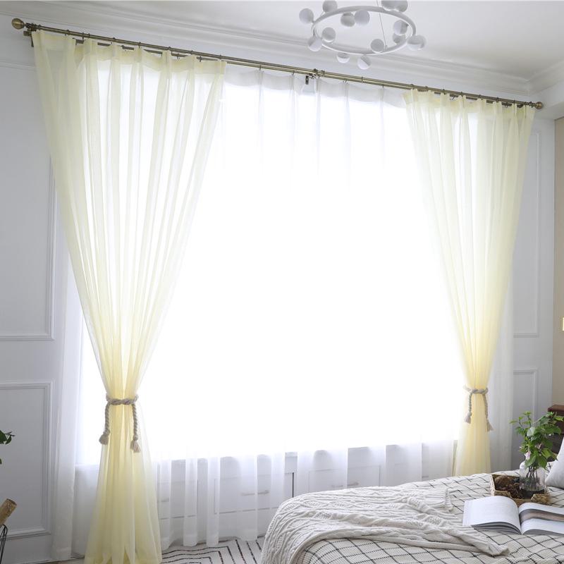 Doritelen Perdea din Fir Alb de Bumbac Pur și In