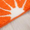 Zitronen-Halbrund-Fruchtscheiben Badezimmer-Fußmatten Anti-Rutsch Gemütlich Orange Teppich Flauschig Gelbe Badezimmer-Teppiche Süß Indoor-Fußmatte