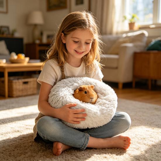 Fluffy Hamster Bed Plush Cozy Sleep Pad Soft Warm Cushion Pet Bed for Small Animals Guinea Pig Chinchilla Hedgehog