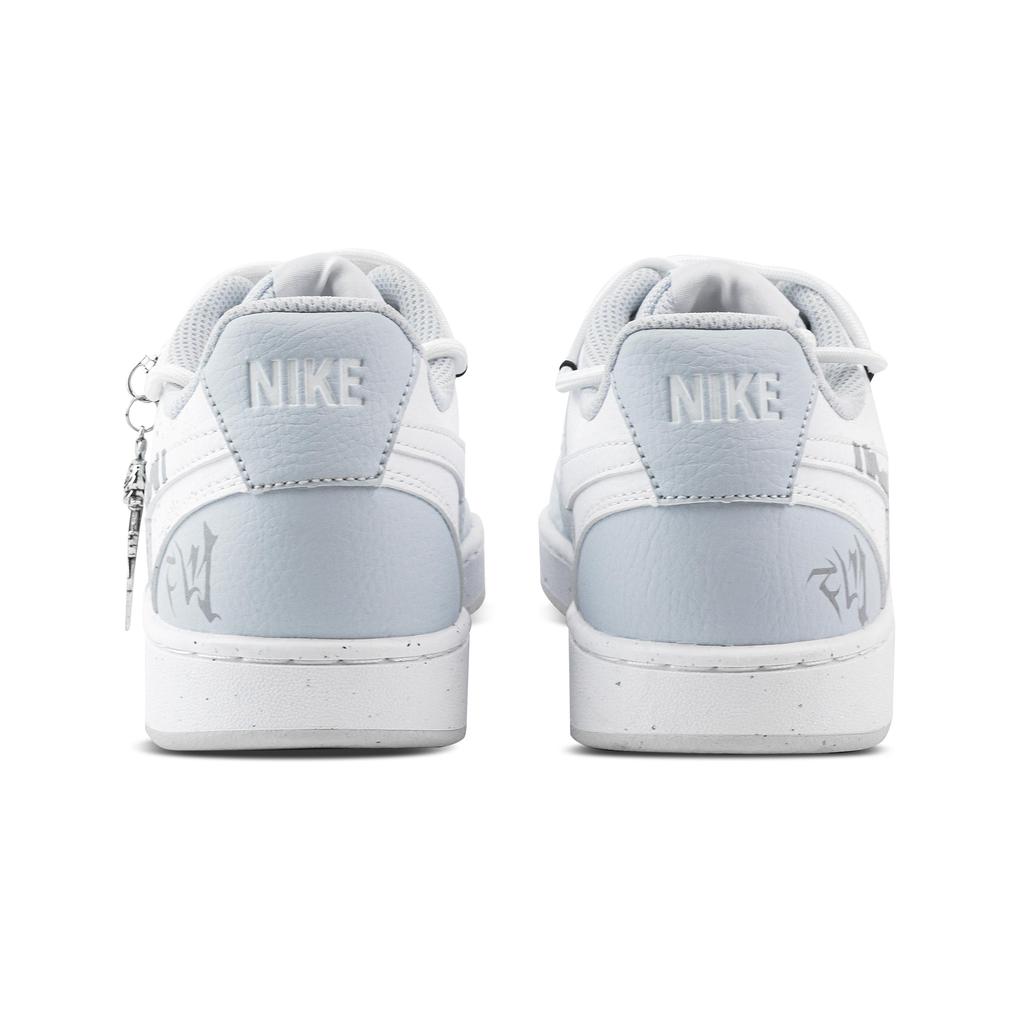 Nike Court Vision Abrasion Resistant Low Top Skateboard Shoes Men's Light Gray HM9862-002(Team529--)