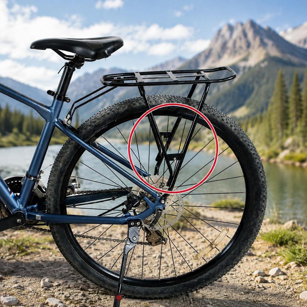 Universal Bike Cargo Rack with Mounting Hardware Sturdy Rear Carrier