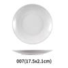 White Melamine Round Flat Plate, 6-inch, Set of 5