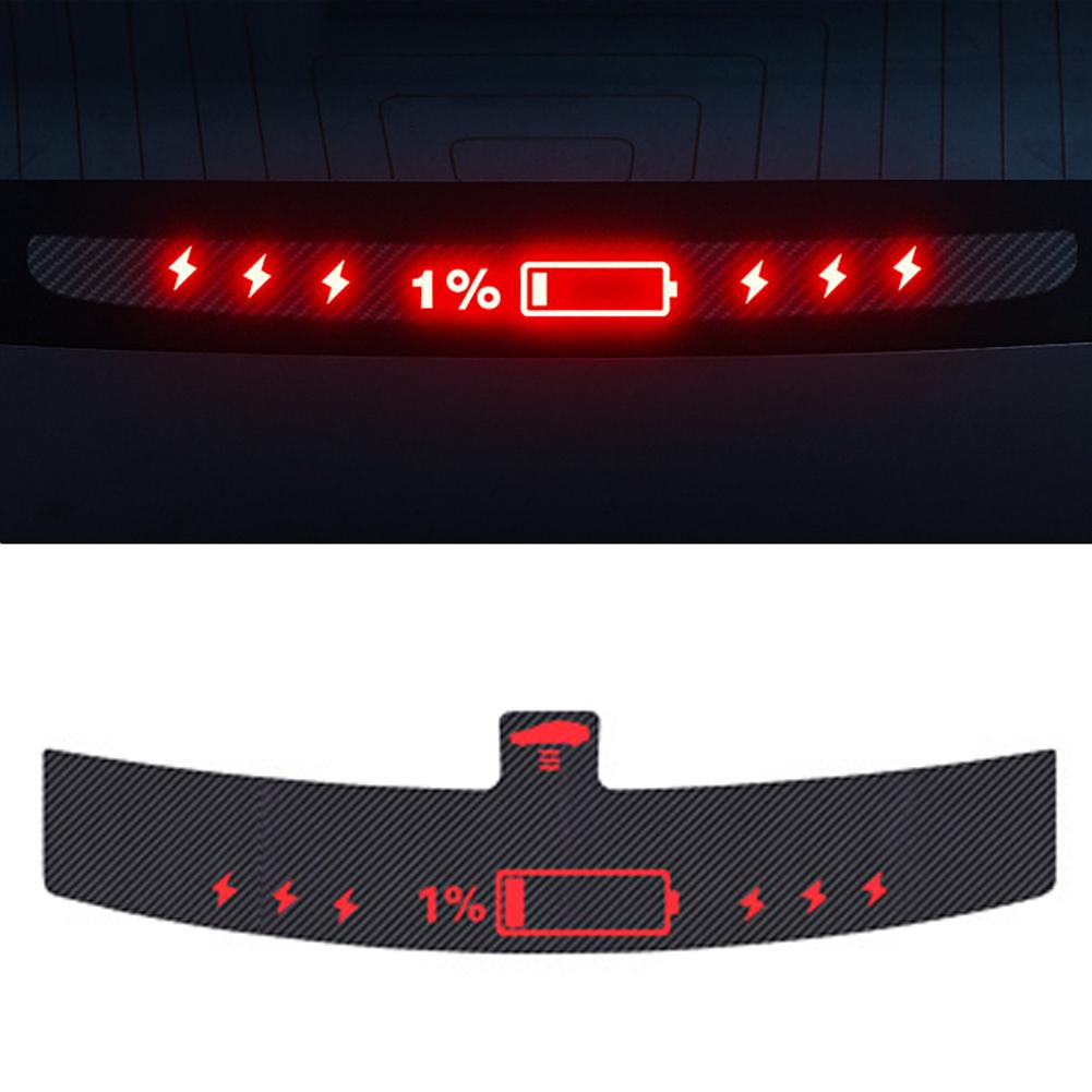 

Автомобильный стоп-сигнал, установленный высоко, проекционная доска для тормоза, мягкая ПВХ наклейка, верхний задний фонарь, эмблема, наклейки для Tesla Model 3 Highland #04