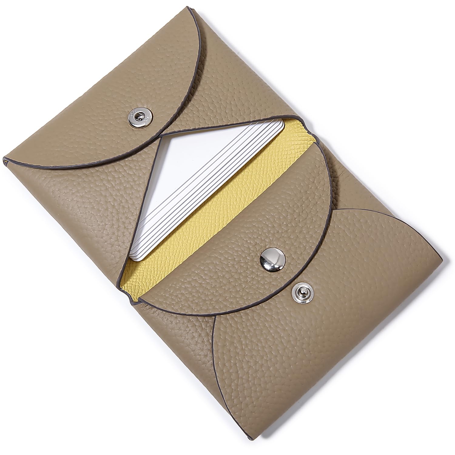 

Queenoris Women s Leather Coin Purse, Mini Wallet, Simple Box-Shaped, Button Closure, Compact Size, Easy to Use, Thin, Ultra-Lightweight, Foldable