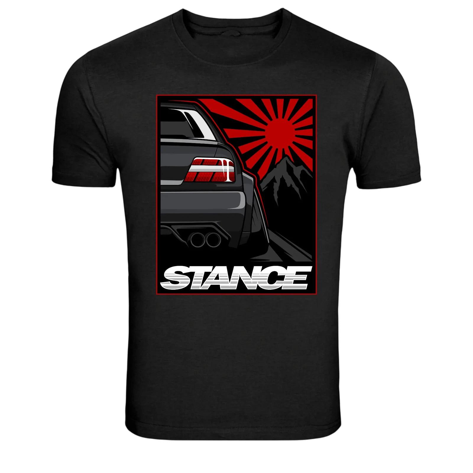 JDM Stance Car Rising Sun Graphic T Shirt Drift Style Tee S