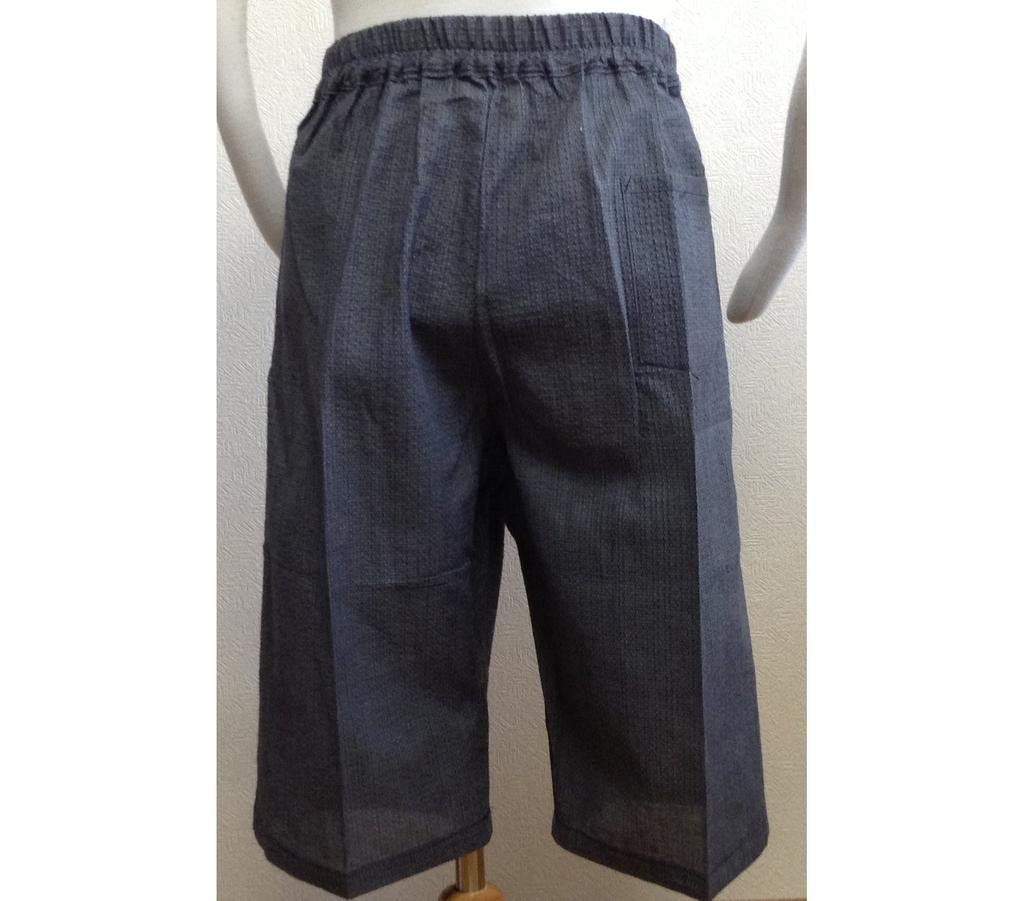 Edoten and Dyed In Small Ajiro Weave Medium Men's Shijira-ori Jinbei, Thread, Sewn, Japan, Gray, 5003GY,