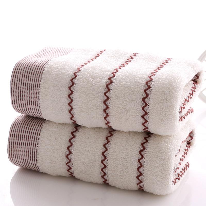 2Pcs Bathroom Cotton Towels Set 35x75cm 70x140cm Brown White Blue Hand Face Bath Towel Soft Gift Absorbent Sport Towel