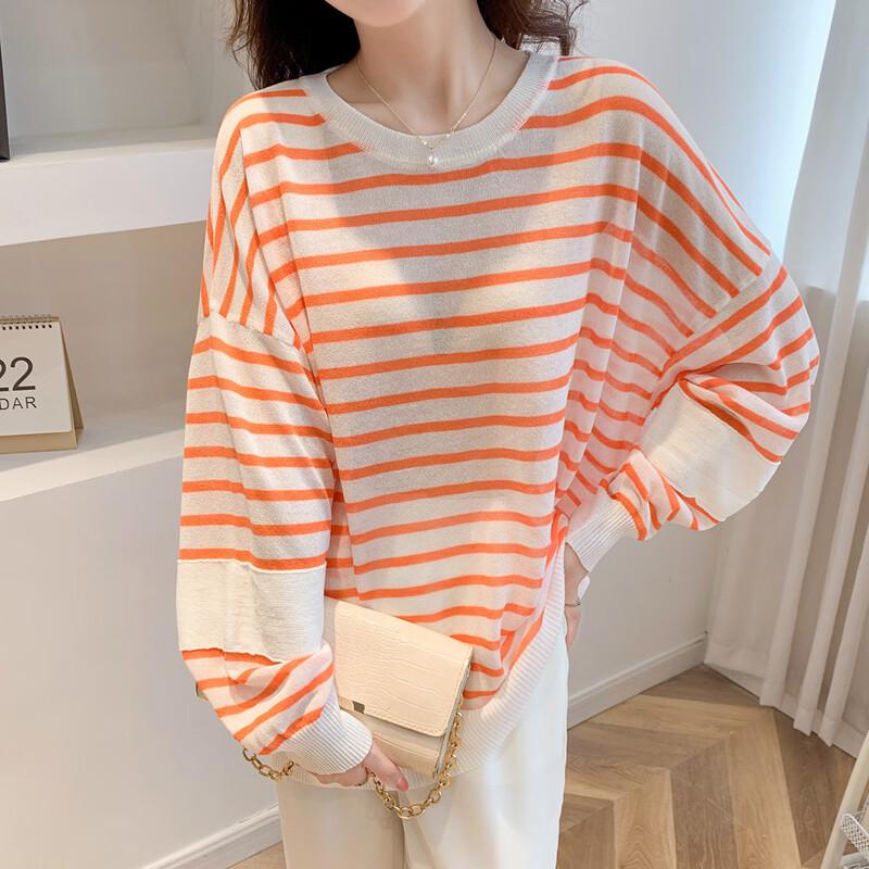 

Classic Striped Knit Long Sleeve Top One Size