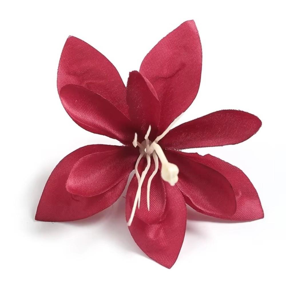 10Pcs Silk Artificial Lily Flower DIY Bouquet Handmade Fake Flowers Materials Silk Artificial Flowers Head