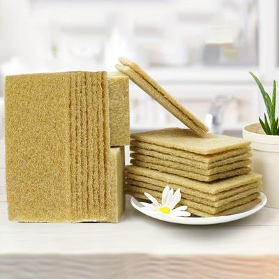 5 Pack  Coconut Fiber Scouring Pads - Non-Scratch, Odorless, Compostable Sisal Sponges for Kitchen, Living Room, Bedroom, Floor Cleaning .