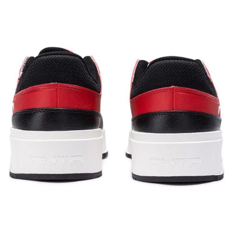 Anta Comfortable Versatile Non-Slip Shock Absorbing Low-Top Skate Shoes Men sneaker Black Red 112438012S-4