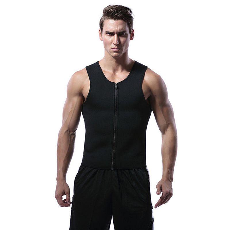 Versatile And Durable Men's Neoprene Body Shaper Sweat Sauna Vest For Weight Loss