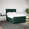 Box Spring Bed with Mattress Dark Green 140 x 200 cm Velvet