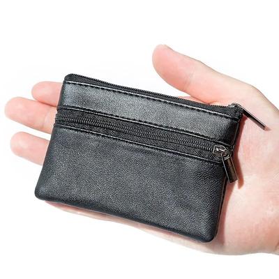 Portamonete da donna Portamonete da uomo Piccolo portafoglio PU Portamonete con cerniera Portasoldi per bambini Mini portafoglio in pelle Portachiavi