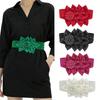 Elastic Belt Women's Korean Version of Large Flower Decorative Belt Fashion Versatile Wide Waist Seal Dress Accessories