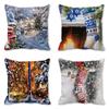 Christmas Themed Pillowcases Car Accessories Office Santa Claus Living Room Sofa Home Pillowcases