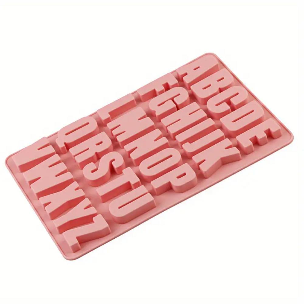 Chocolate letter silicone handicraft molds, reusable crayon wax molds, cake decoration silicone letter molds, candies, chocolate
