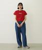 Milkfed Casual ICING LOGO COMPACT Red Women's S/S TEE,