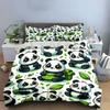 "Adorable pandas amidst greenery" Bedding sets Duvet covers Pillowcases(1* Duvet Cover 2* Pillowcases without duvet insert)