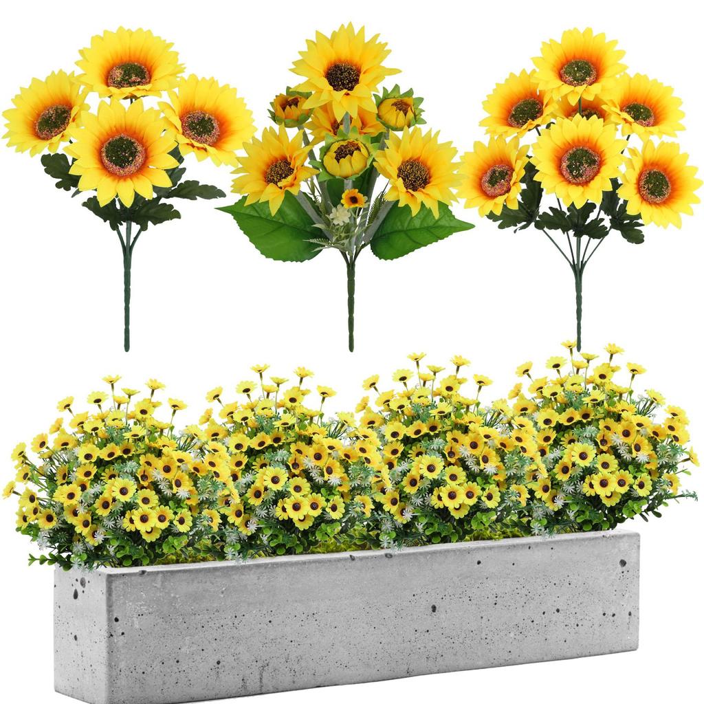 Simulation Sunflower Daisy Wedding Home Party Hotel Engineering Photography Flower Arrangement Props Fake Flower Decoration
