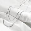 Women Ins Fashion Layered Stainless Steel Choker Color Retaining Simple Flat Snake Chain Double Layer Necklace For Women