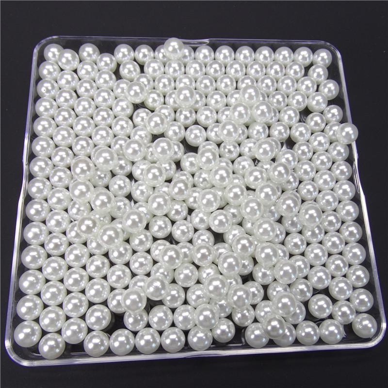 Round Pearl Beads (3-20mm) - No Hole, Loose for Jewelry Making DIY Necklace/Bracelet