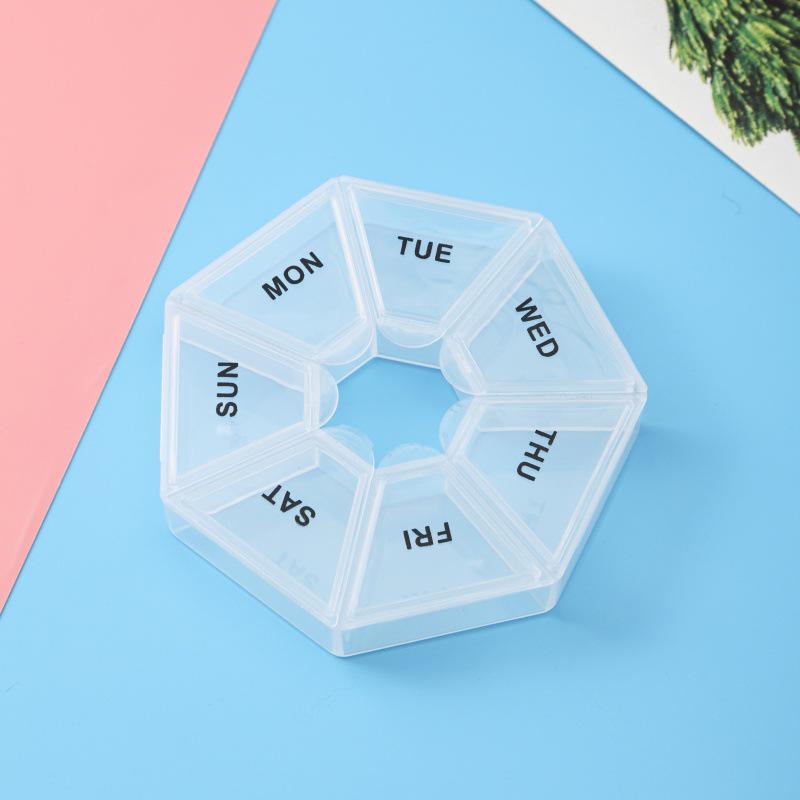 7-Day Mini Pill Organizer: Transparent, Portable, Dustproof Medicine Box