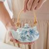 Hand Painted Porcelain Tea Set 1 Teapot 4 Cups Large CapacityHigh TemperatureUnderglaze for Floral Tea Home Office Chinese Style