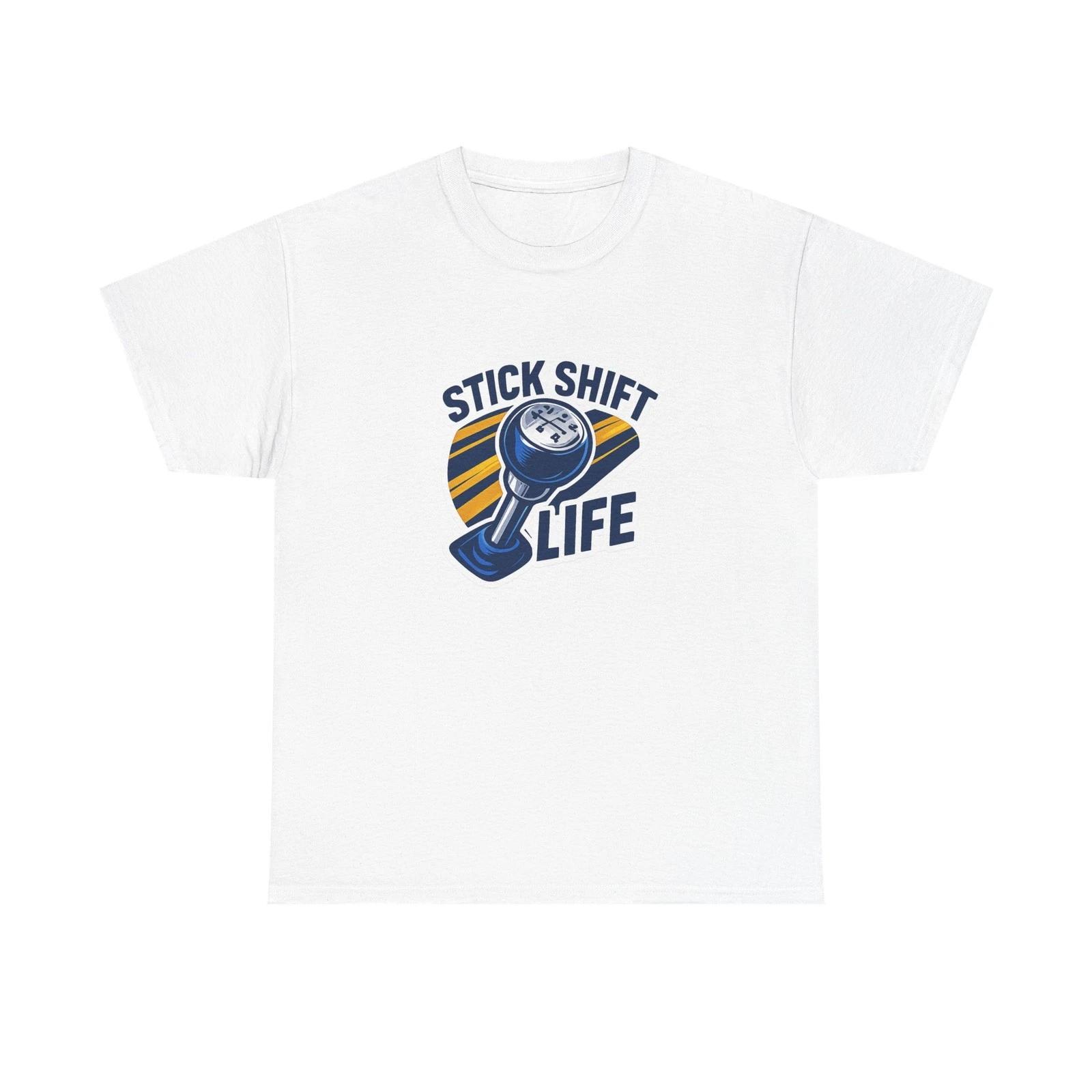 Unisex Adult T Shirt Stick Shift Life Manual Transmission Pride Sticker L