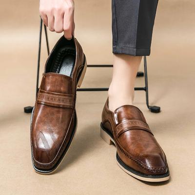 Fashion Man Luxury Brand BritishSlip On Classic Pointed Dress Shoes Mens Leather Black Wedding Shoes Oxford Formal Shoes Fashion