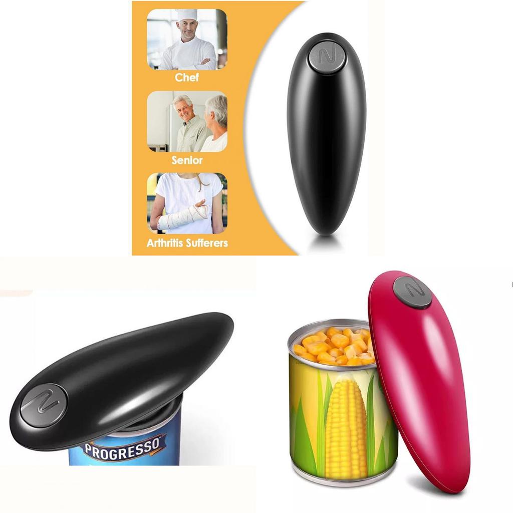 Electric Can Opener With Plastic Body For Home Kitchen Use