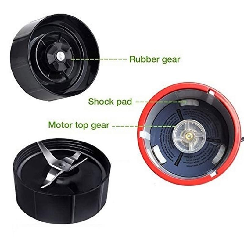 Blender Blade Mixer Blade Set Blender Replacement Parts Sealing Gaskets for Magic 250W MB1001/MB1001B/MBR-1701 Blender