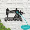 Custom Metal Sewing Machine Wall Art Retro Home Decor Sign