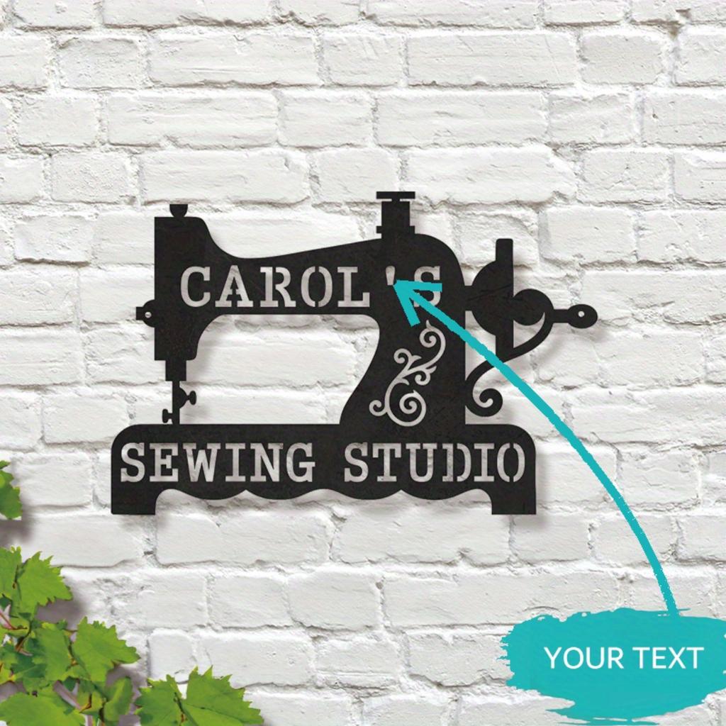 Custom Metal Sewing Machine Wall Art Retro Home Decor Sign