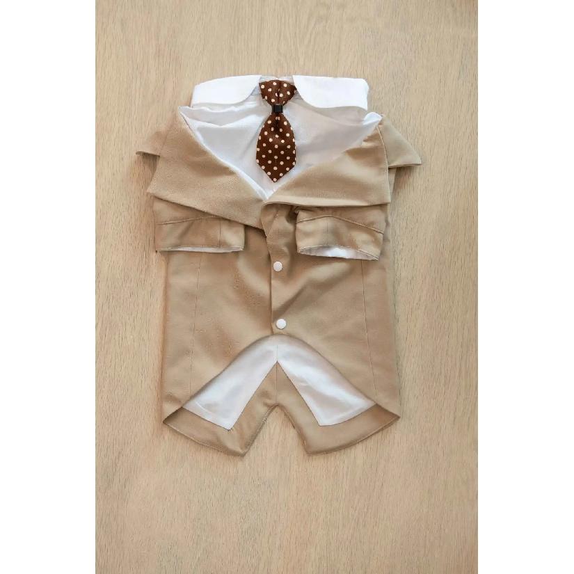 Elegant Pet Dog Suit Coat Puppy Wedding Suit Fake Two Pieces Cute Puppy Suit with Tie Dog Costume for Small Medium Large Dogs
